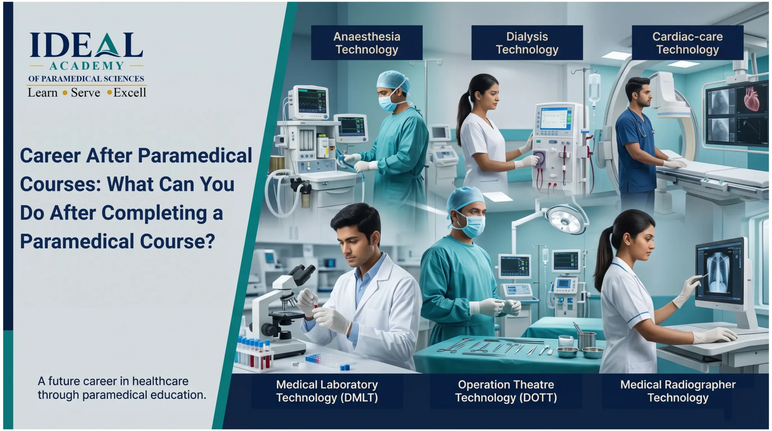Students training in paramedical healthcare technology at Ideal Academy of Paramedical Science